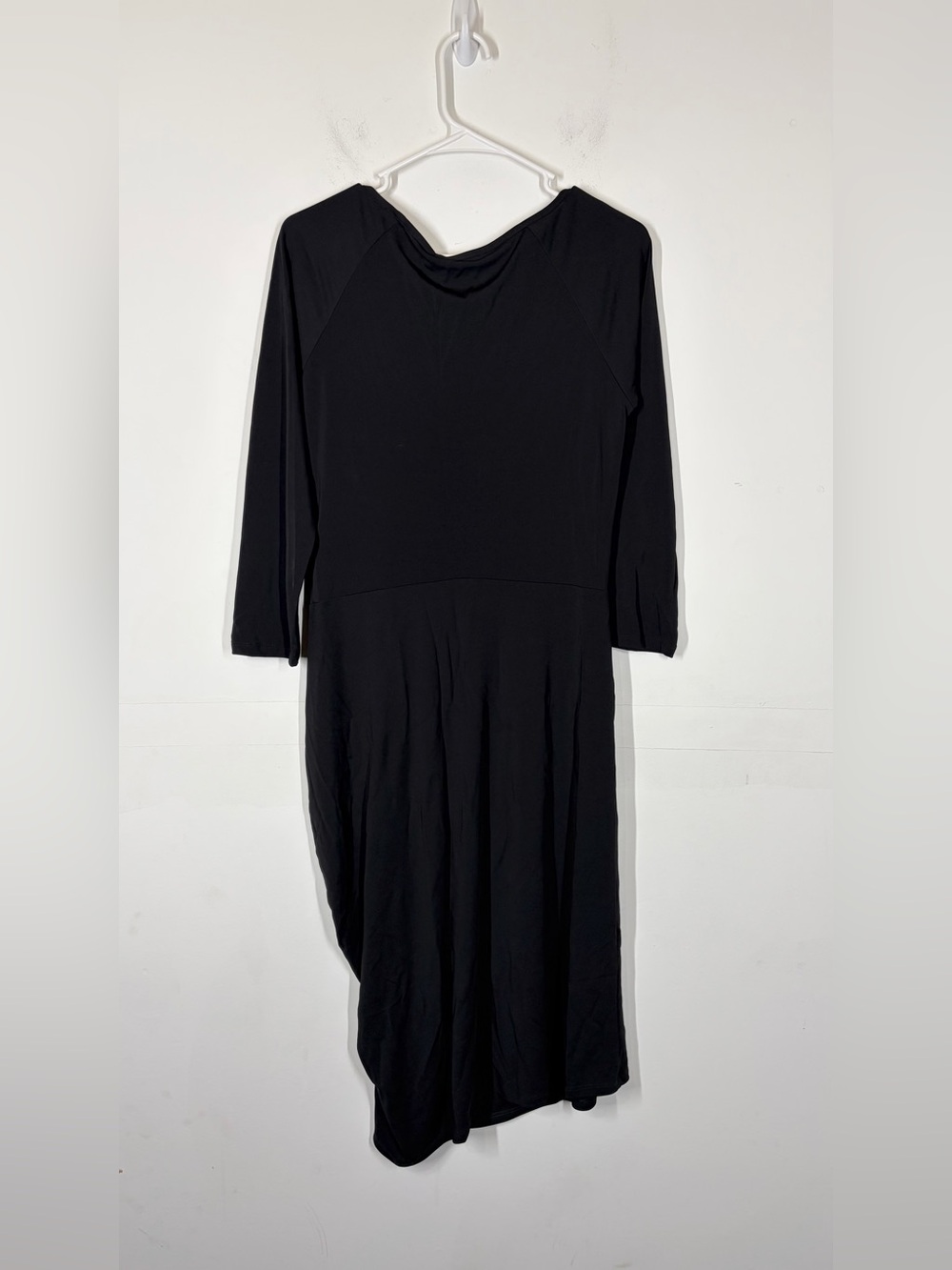 NWT $450 Josie Natori Black Jersey Matte Dress Size Medium - Picture 2 of 9